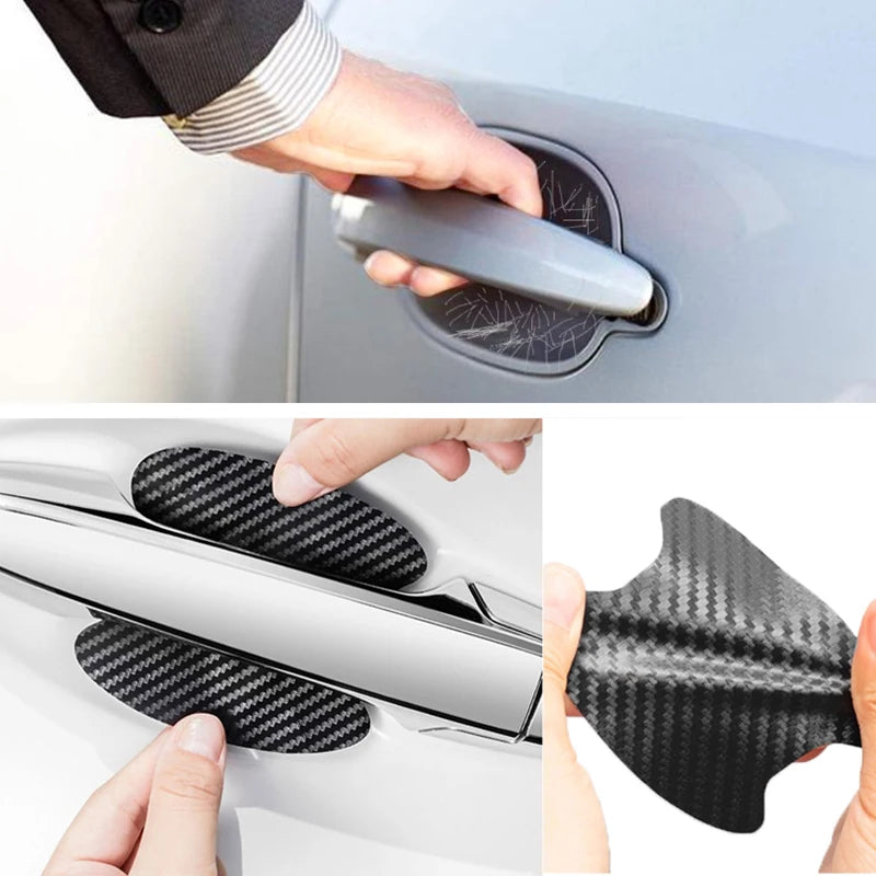 6Color 4Pcs Car Door Sticker Carbon Fiber