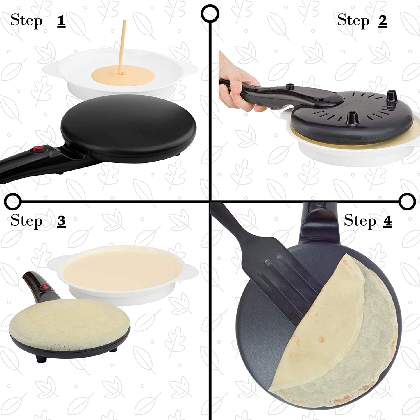 Portable Crepe Maker & Non-Stick Dipping Plate - ZHOFT