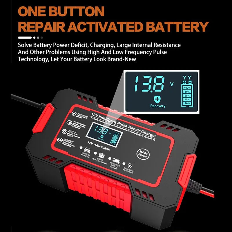 Car Battery Charger 12V 6A Pulse Repair