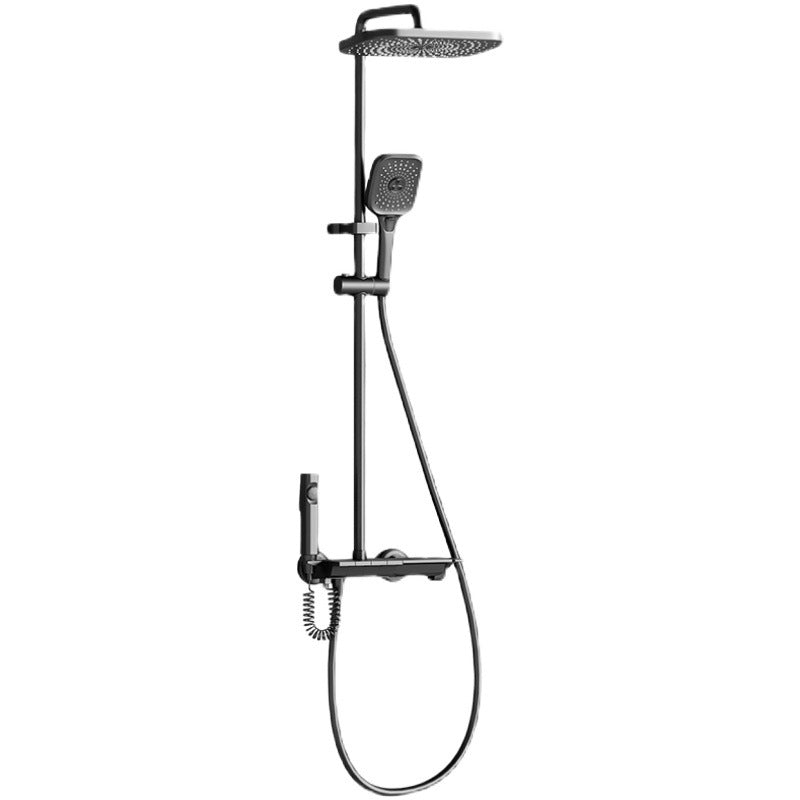 Thermostatic Shower System With Temperature Display And 4 Water Outlet Modes (Batteries-free)