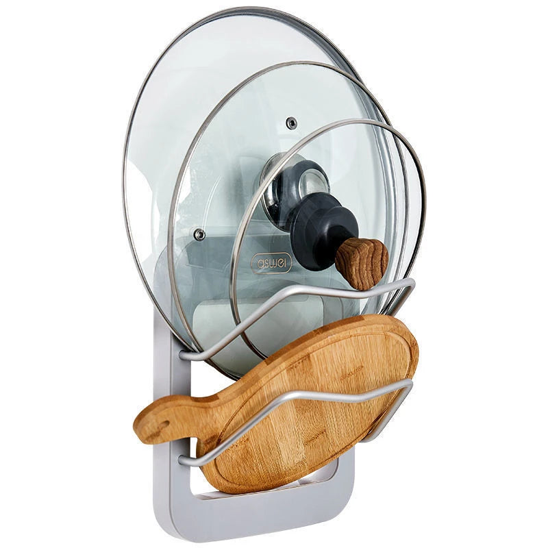 Wall-mounted 2-layer Pot Lid Holder Rack