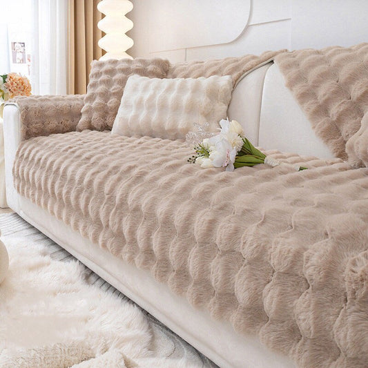 Chic Thickened Plush Sofa Ultra Cover