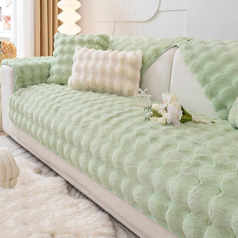 Chic Thickened Plush Sofa Ultra Cover