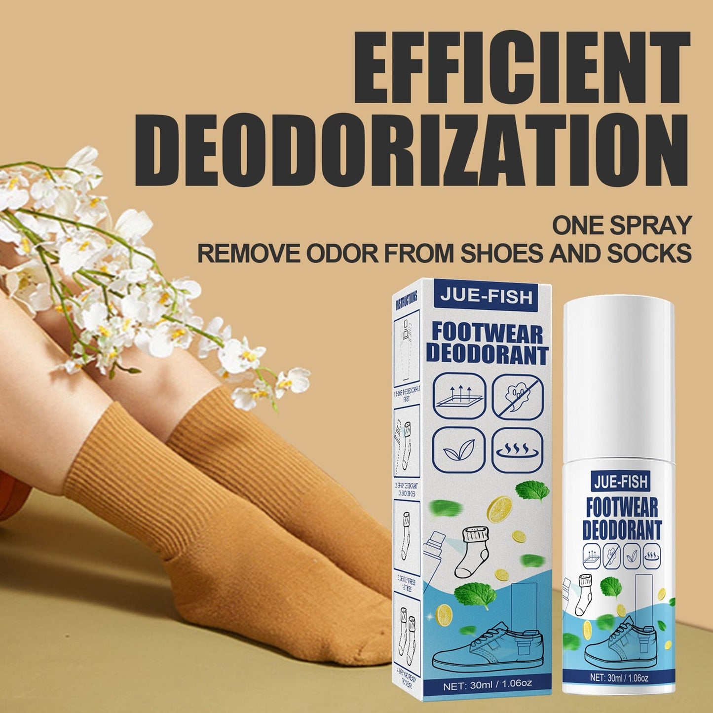 Spray déodorant pour chaussures