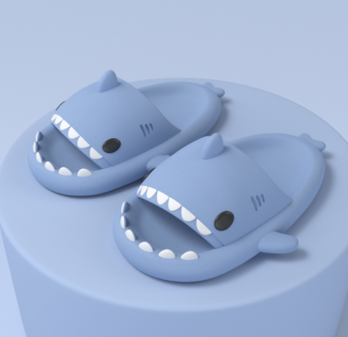 Pantoufles de dessin animé de requin