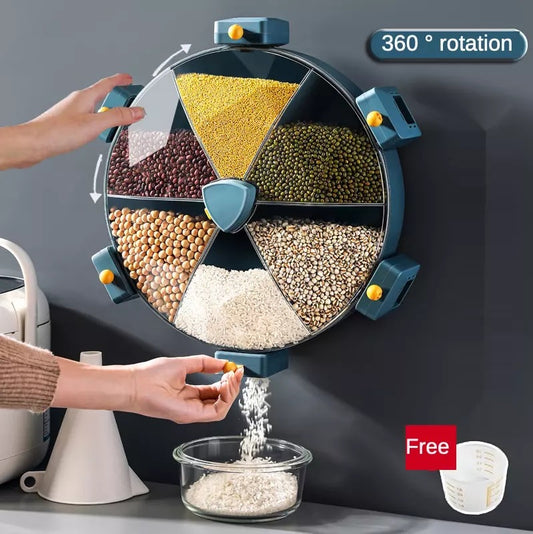 Seperated Cereals Dispenser Grain Storage Box