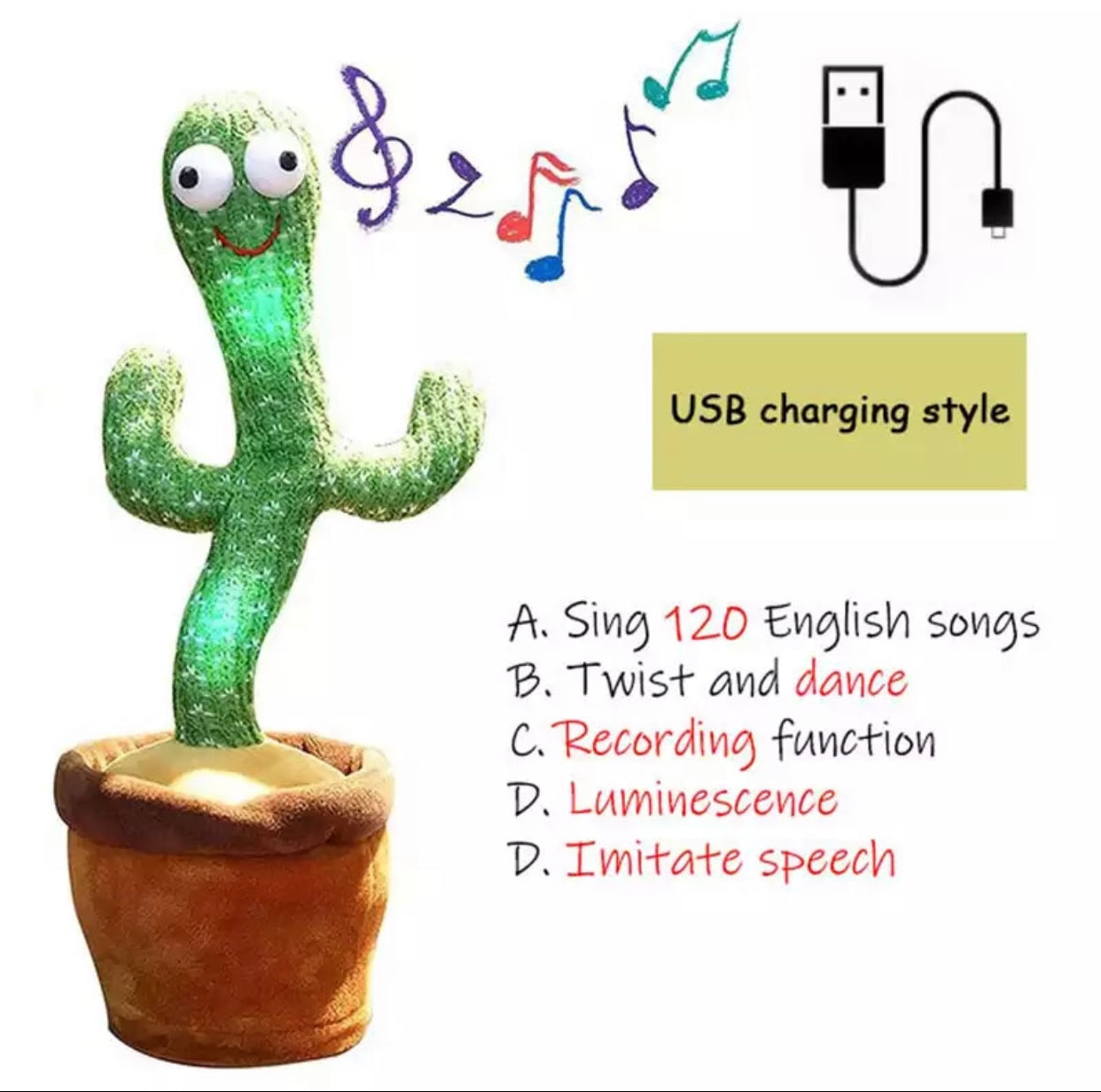 Shaking Dancing Twisting Cactus Toys