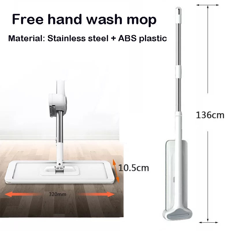 Hands-Free Microfiber Flat Mop - ZHOFT