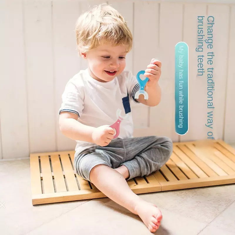 Baby Toothbrush Children 360 Degree U-shaped Child Toothbrush - ZHOFT