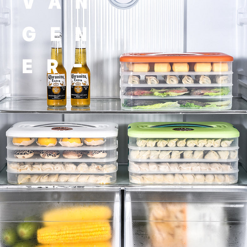 Stackable Freezer Storage Containers - Tray to Keep Fruits, Vegetables, Meat - ZHOFT