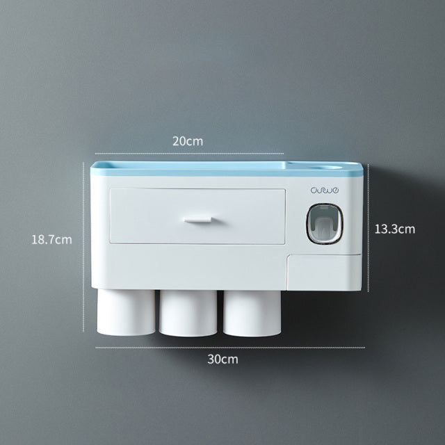 Wall-mounted Toothbrush Holder Storage Rack - ZHOFT
