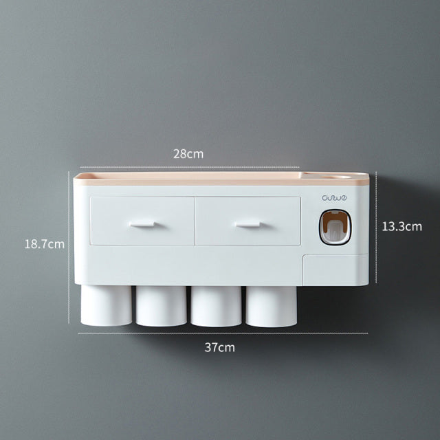 Wall-mounted Toothbrush Holder Storage Rack - ZHOFT