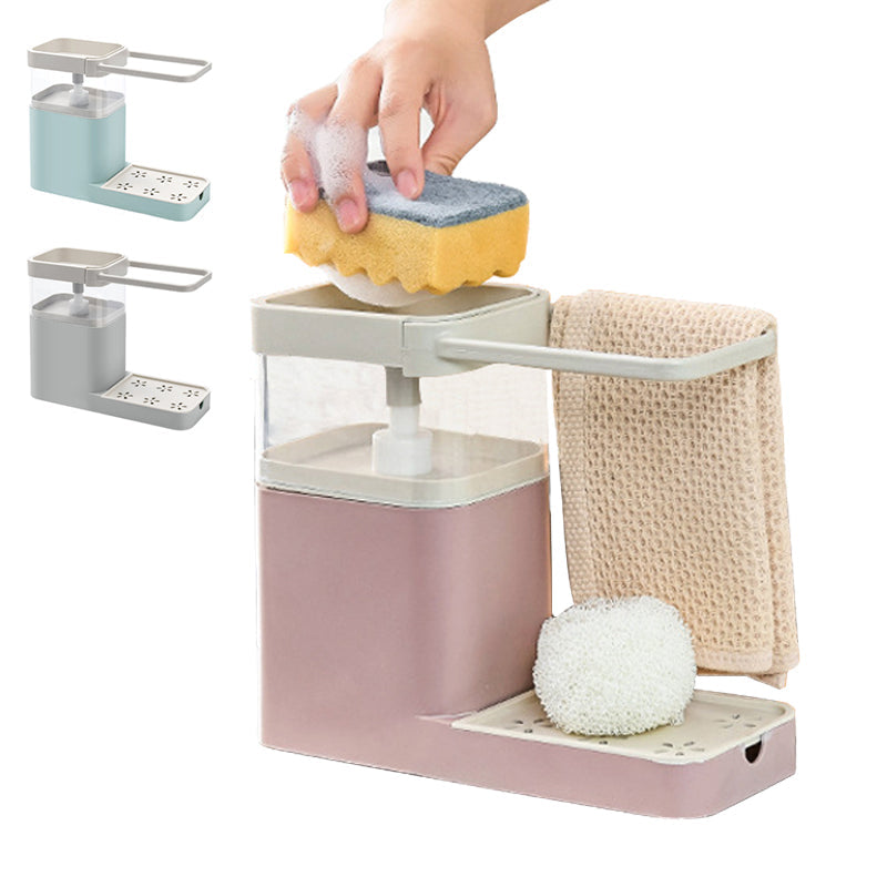 Porte-éponge pour distributeur de savon de cuisine