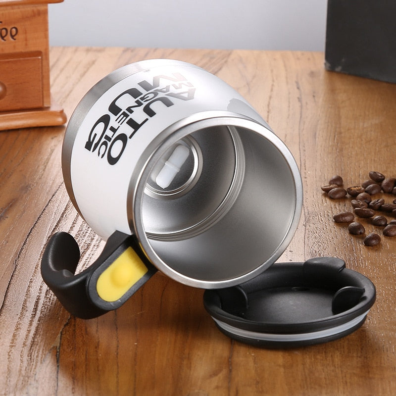 USB Rechargeable Stainless Steel Self-Stirring Mug with Magnetic
