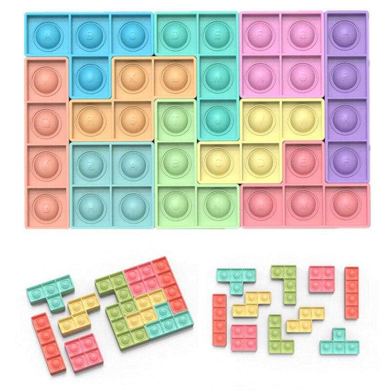 Rainbow Puzzle Popit Fidget