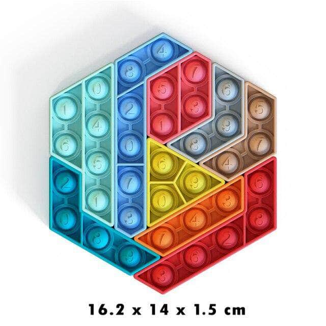 Rainbow Puzzle Popit Fidget