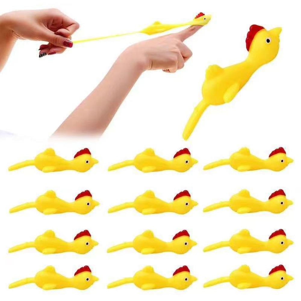 Catapult Chick Elastic Flying Finger Birds Sticky Toys