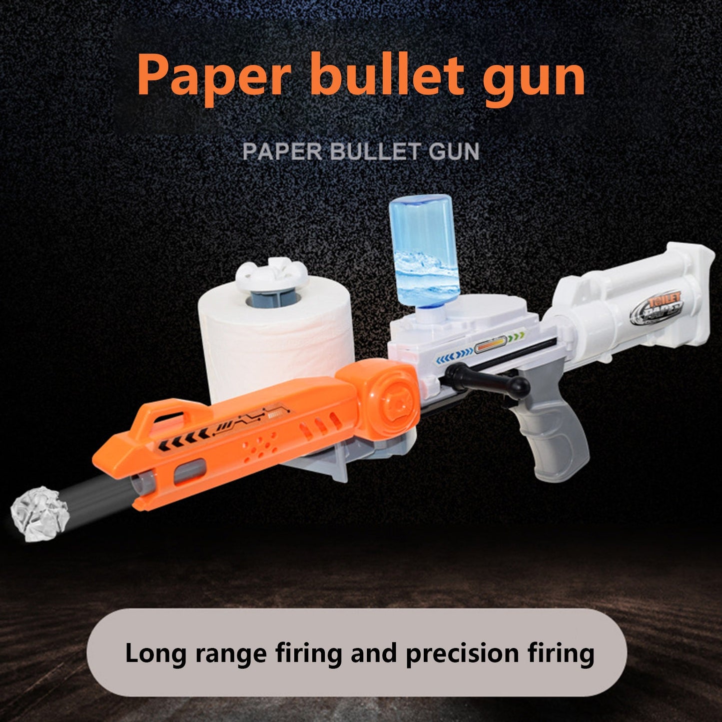 Pistolet à balles en papier Jouet en plastique Papier toilette écologique Spitball