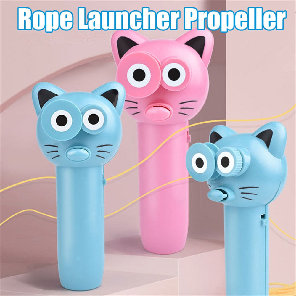 Rope Launcher Propeller Electric Toy