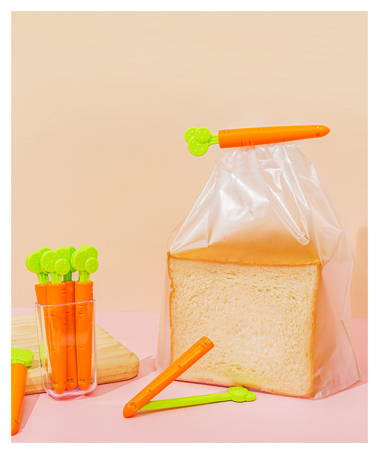 5PC Cartoon Carrot Food Bag Closure Clip
