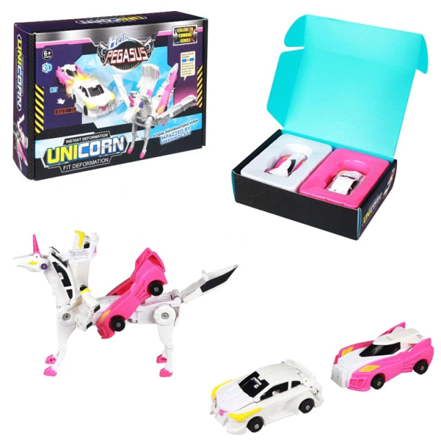 Car Collide To Combine To Unicorn Toy