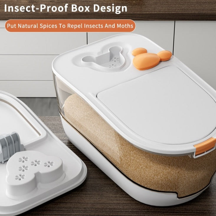 Insect & Moisture Proof Rice Storage Box With Scoop - ZHOFT
