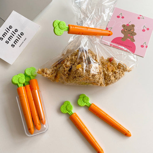 5PC Cartoon Carrot Food Bag Closure Clip