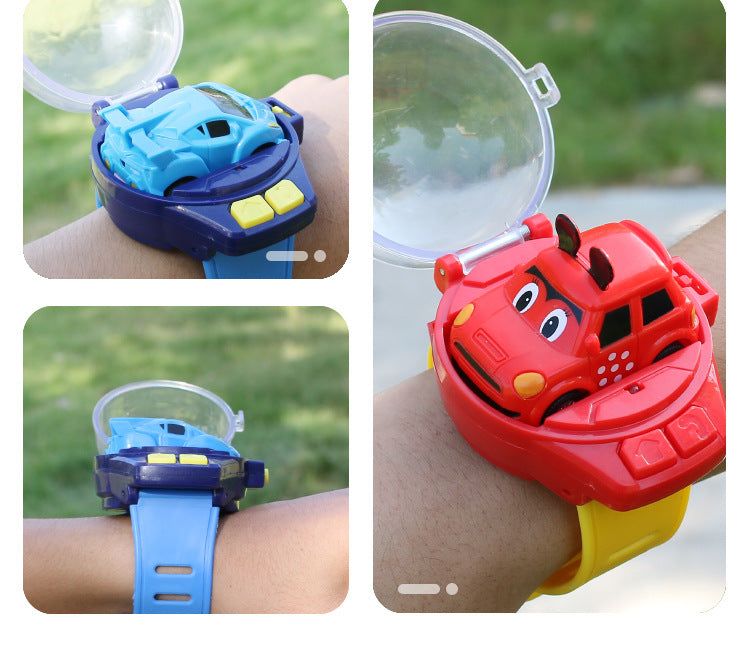 Kleine auto analoog horloge afstandsbediening batterij speelgoed