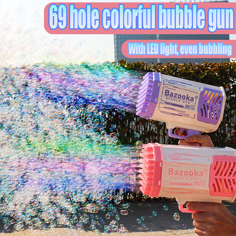 Rocket 69 Holes Soap Bubbles Machine Gun
