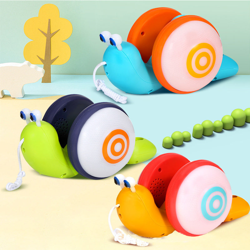 Pull String Cartoon Snail Car toy