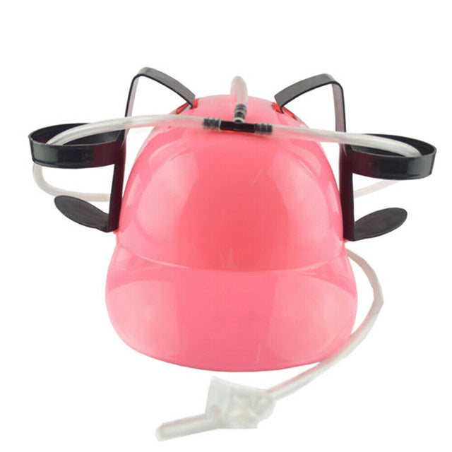 Soda Guzzler Helmet Handsfree Drink Toy Miner Hat