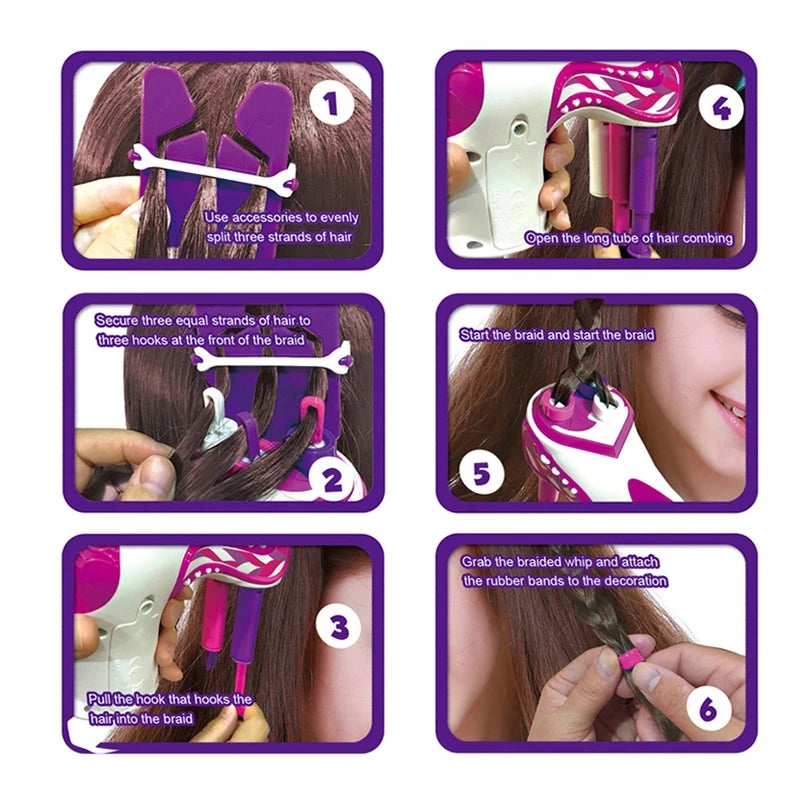 Elektrische meisjes automatische haarvlechter Haarweefmachine
